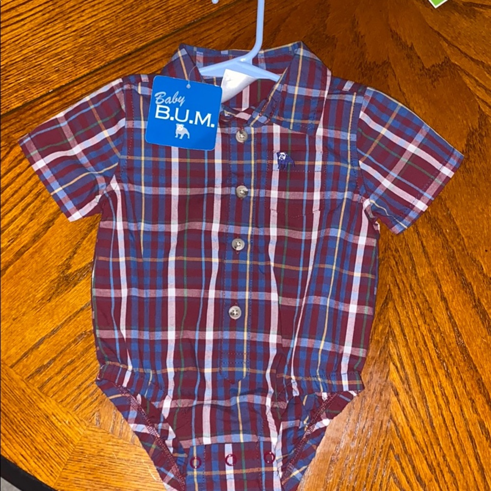 12m flannel onesie